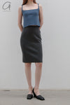 Swaying/Knit cashmere skirt SW23SS3B35 Deep gray